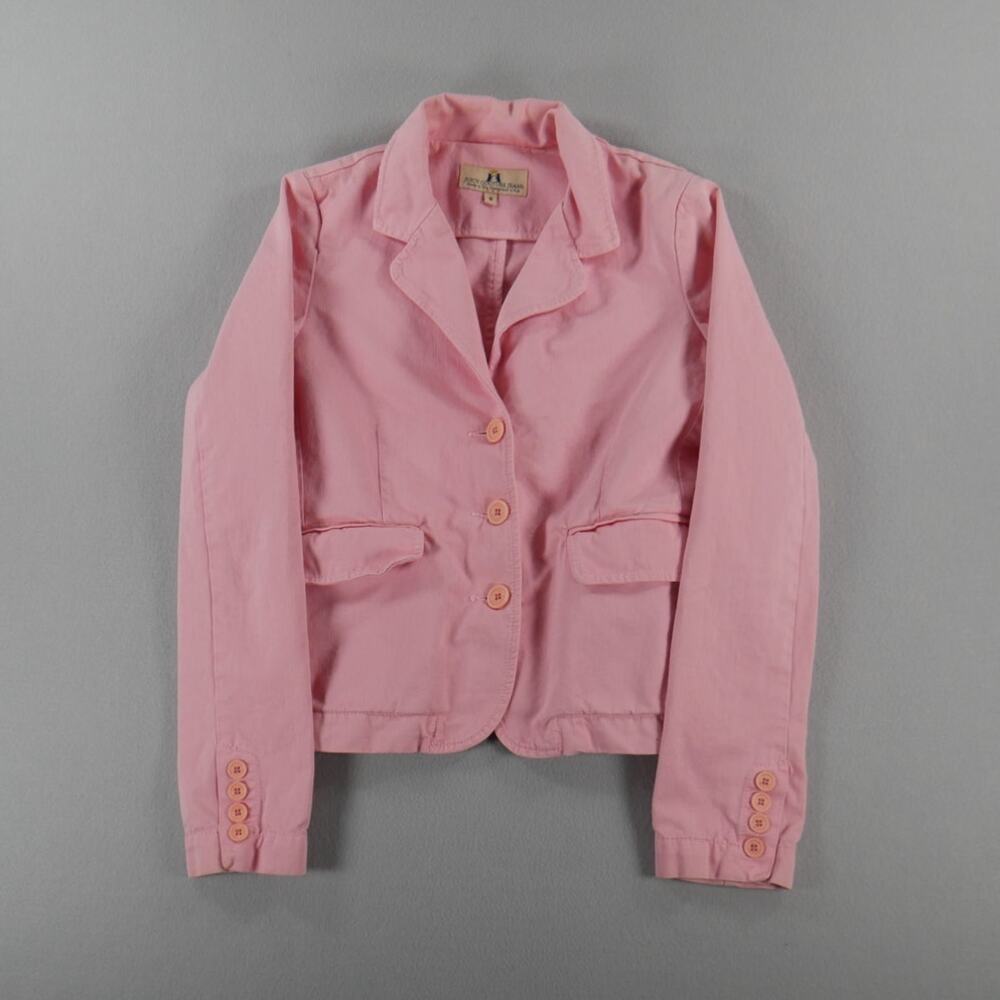 Vintage Y2K Juicy Couture Jeans Pink Blazer Jacket Womens Size Small Made In USA